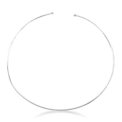 Colar Choker Aro Fino Banhada a Prata - comprar online