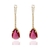 Brinco Riviera Com Gota Zircônia Marsala Banhado a Ouro - comprar online