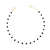 Pulseira Pedrinhas Pretas Banhada a Ouro