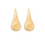 Brinco Gota Lisa Longa G Banhado a Ouro