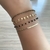 Pulseira Pedrinhas Pretas Banhada a Ouro - comprar online