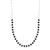 Choker Gargantilha Pedrinhas Pretas Banhado a Prata