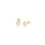 Brinco Pérola Tradicional 4mm Banhado a Ouro