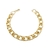 Pulseira Elos Largos Duplo Banhada a Ouro - comprar online