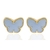 Brinco Borboleta Azul Banhado a Ouro