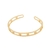 Bracelete Dois Fios Com Flores Cravejadas Banhado a Ouro