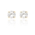 Brinco Ponto de Luz Zircônia Cristal 6mm Banhado a Ouro