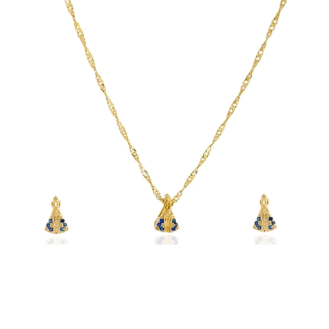 Conjunto Nossa Senhora Aparecida Banhado a Ouro