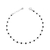 Pulseira Pedrinhas Pretas Banhada a Prata