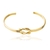 Bracelete Com Nó Banhado a Ouro na internet