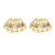 Brinco Ear Hook Cravejado e Pedras Colors Banhado a Ouro