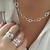 Colar Choker Elos Ovais Largos Banhada a Prata na internet