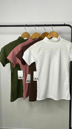 Blusa Canelada Manga Gola na internet