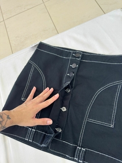 saia jeans preta - EU VISTO LOLA