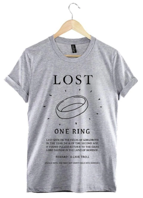 Remera El Señor de los Anillos en internet