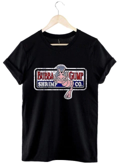 Remera Bubba Gump (Negro)