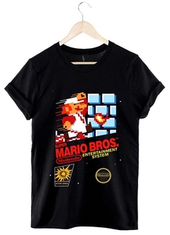 Remera Mario Bros (Negro)