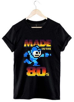 Remera Mega man (Negro)
