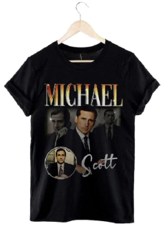 Remera Michael Scott (negro)