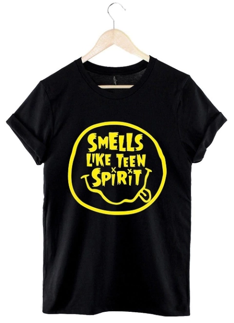 Remera Nirvana Smiley Face (negro)