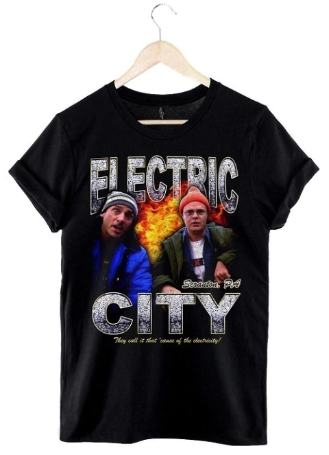 Remera The Office Electric City (negro)