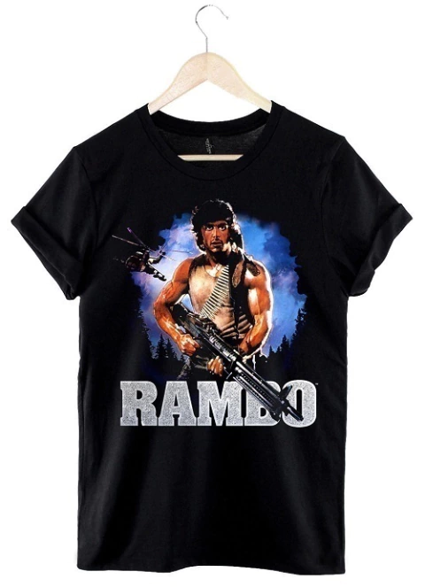Remera Rambo (negro)
