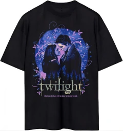Remera Crepusculo Twilight Oversize Unisex (negro) - tienda online