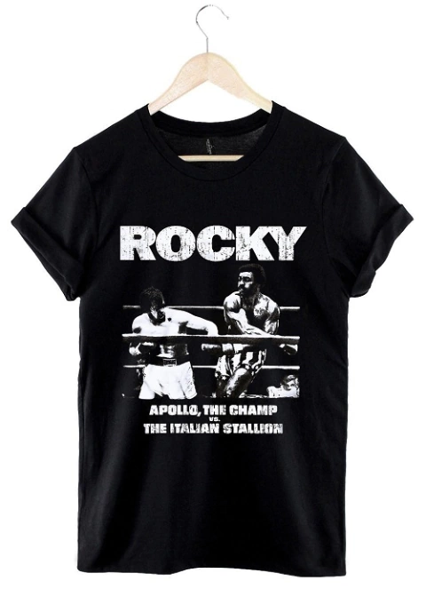 Remera Rocky Balboa (Negro)