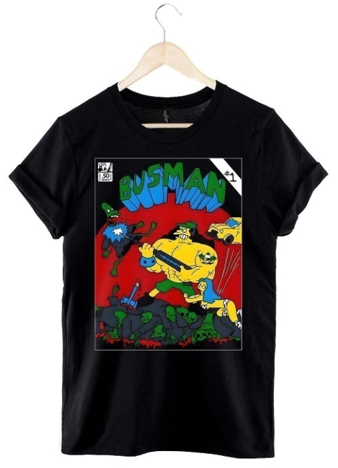 Remera Simpsons Busman (negro)