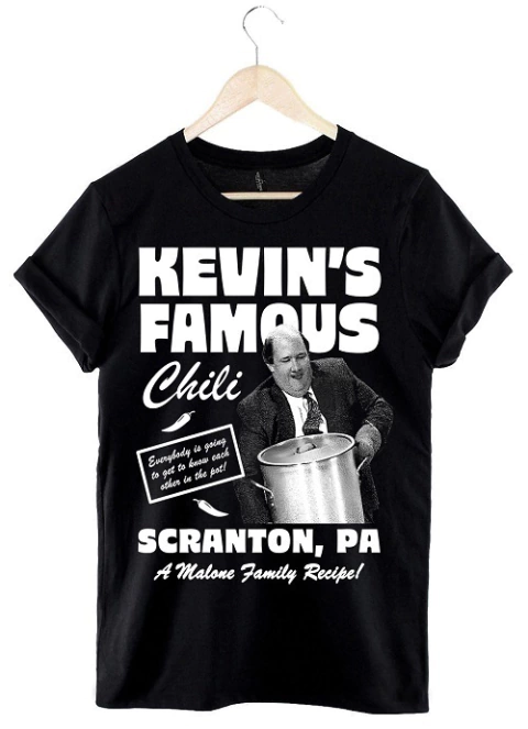 Remera The Office Kevin (negro)