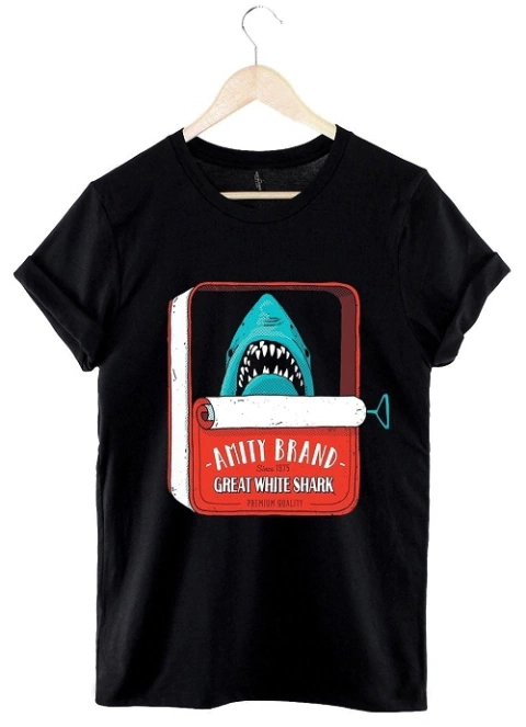 Remera Tiburón (Negro)