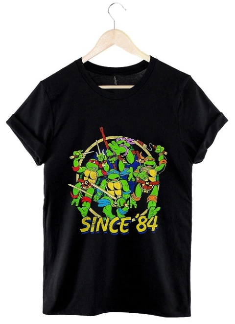Remera Tortugas Ninja (Negro)
