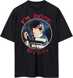 Remera Stranger Things Oversize Unisex (negro) - comprar online