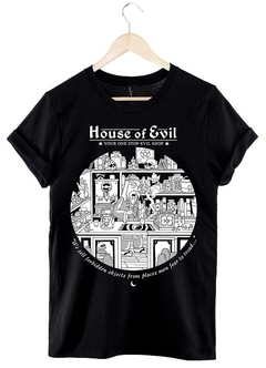 Remera Simpsons House of evil (negro)