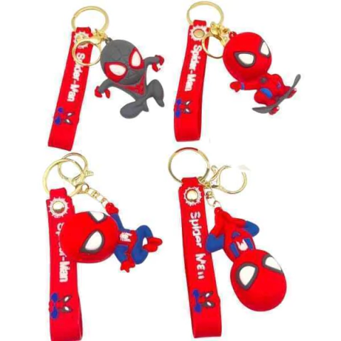 Kit com 12 chaveiros Homem Aranha silicone Premium