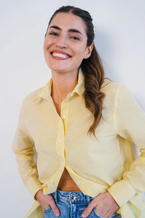 Camisa rayas amarillo - LUAM