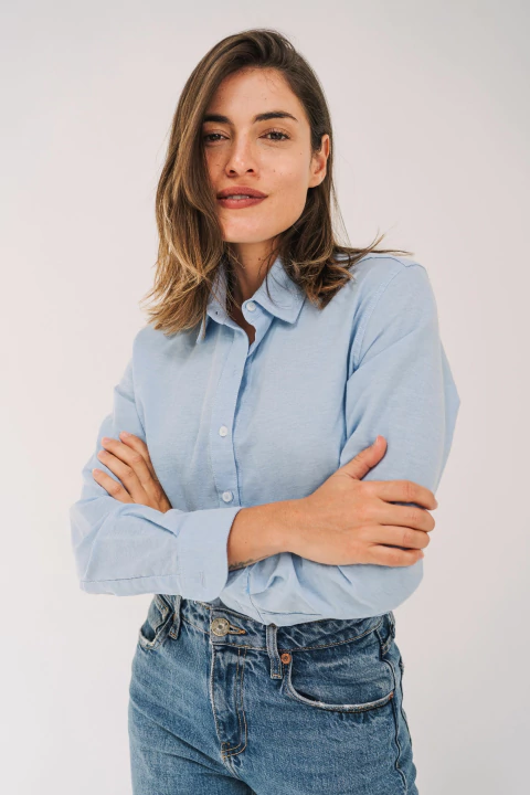 Camisa Oxford celeste - comprar online