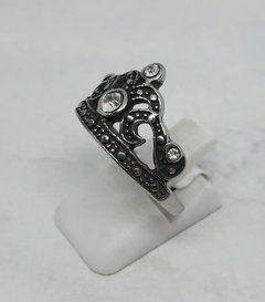 0181 Anillo Crona Acero Quirúrgico - Stal Joyas