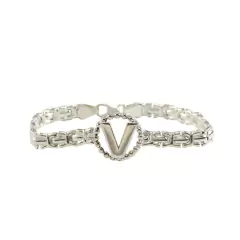 VI-PU 20 Pulseras Iniciales Plata 925 (18 cm)