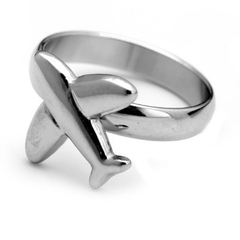 0002 Anillo Falange Avion Acero Quirúrgico