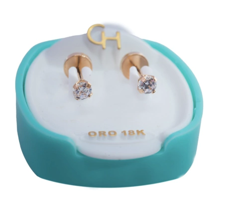 CH 181-02 Abridor Oro 18K (Cubic Zafiro Blanco Chico Engarzado 3mm)