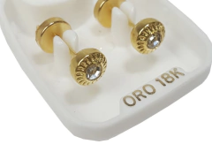 CH 720-02 Abridor 18K y Tic Laminado en Oro (Zafiro Blanco 3mm)