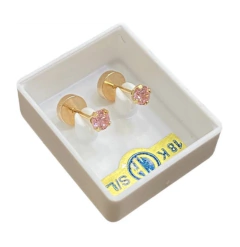 CH 781-00 Abridor 18K y Tic Laminado en Oro (Cubic Rosa 3mm)