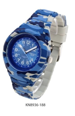 KO 8936-188 Estilo Militar Azul Malla de Silicona