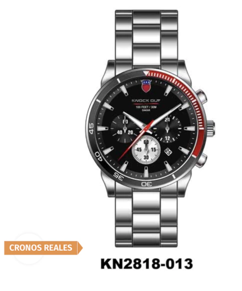 KO 2818-013 Plateado-Negro (Metal/Cronografo)