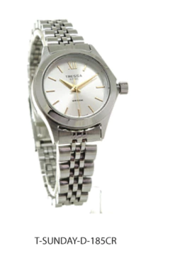 SUNDAY-D-185 CR Reloj Tressa Metal (Plateado - Detalles Dorados)