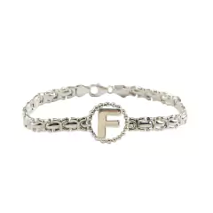 VI-PU 20 Pulseras Iniciales Plata 925 (18 cm)