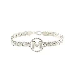 VI-PU 20 Pulseras Iniciales Plata 925 (18 cm) en internet