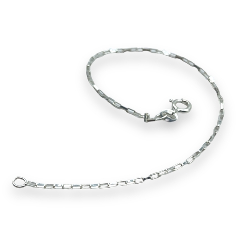 1.2 gr Pulsera "Finita Cuadrada" Plata Italiana