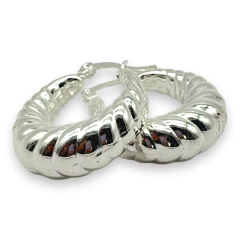 3627 Aros Argollas Infladas (25 mm) Acero Blanco